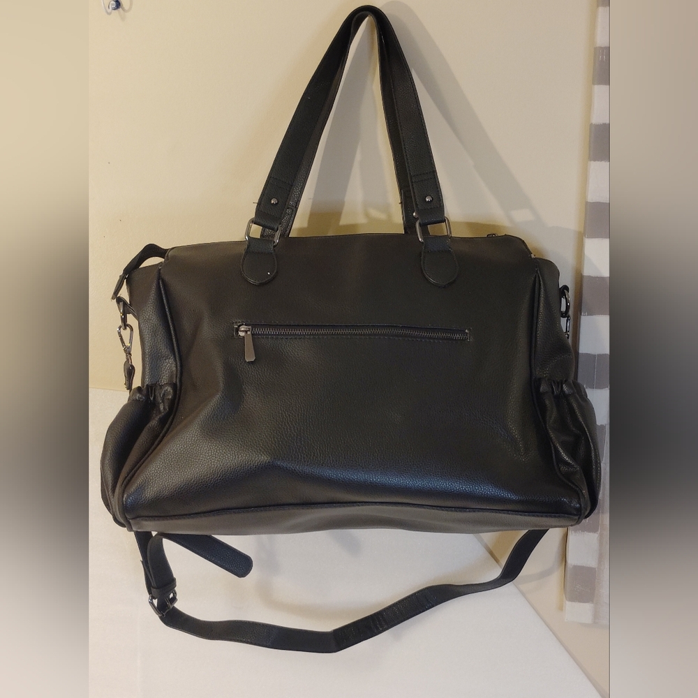 Catherine Malandrino Black  Tote Bag with Gold Accents - Picture 2 of 14
